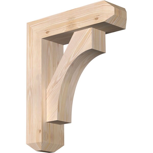 Ekena Millwork Westlake Craftsman Smooth Bracket w/ Offset Brace, Douglas Fir, 5 1/2"W x 18"D x 22"H BKT0604X18X22WTL04SDF - main